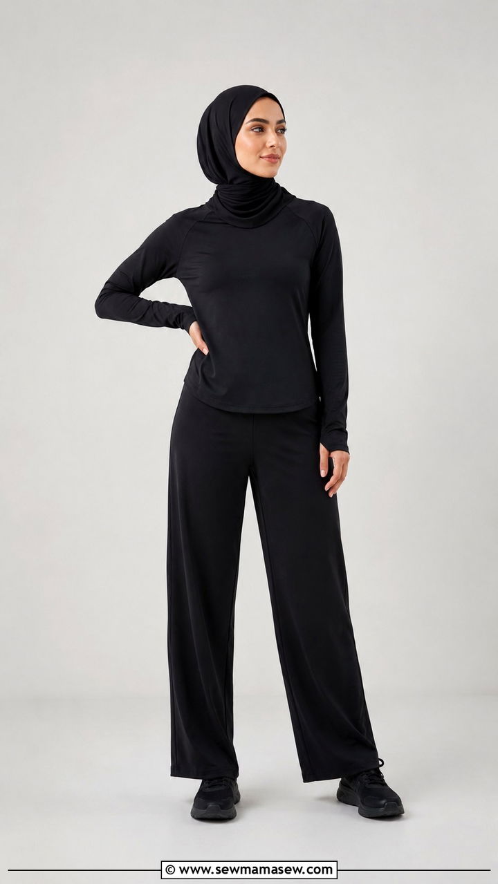 Modest Activewear Set With Sports Hijab - 25 Modest yoga outfit ideas with hijab