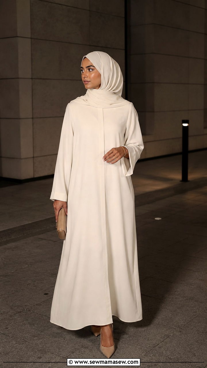 Modest Eid Abaya With Tone On Tone Styling - 30 Modest Eid outfit ideas