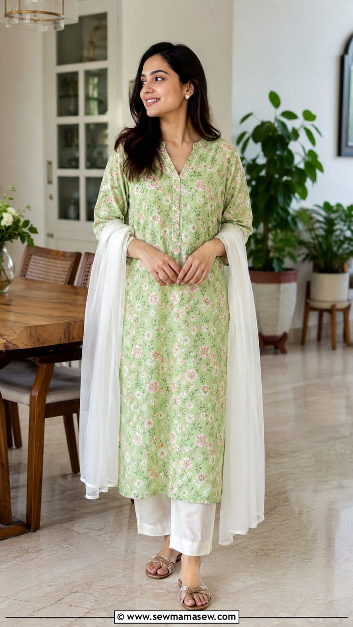 Modest Eid Cotton Kurta Set For Daytime - 30 Modest Eid outfit ideas