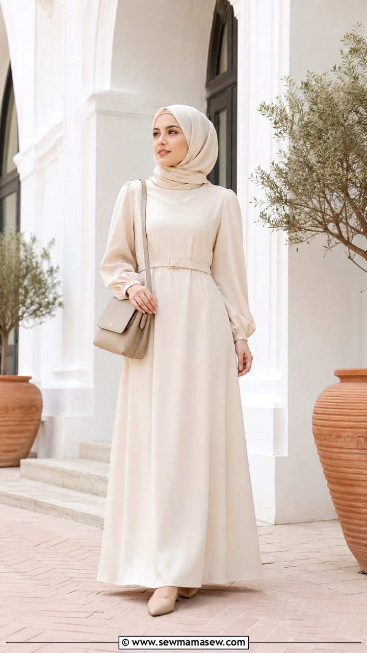 Modest Monochrome Maxi Dress Outfit - 30 Modest outfit ideas minimalist