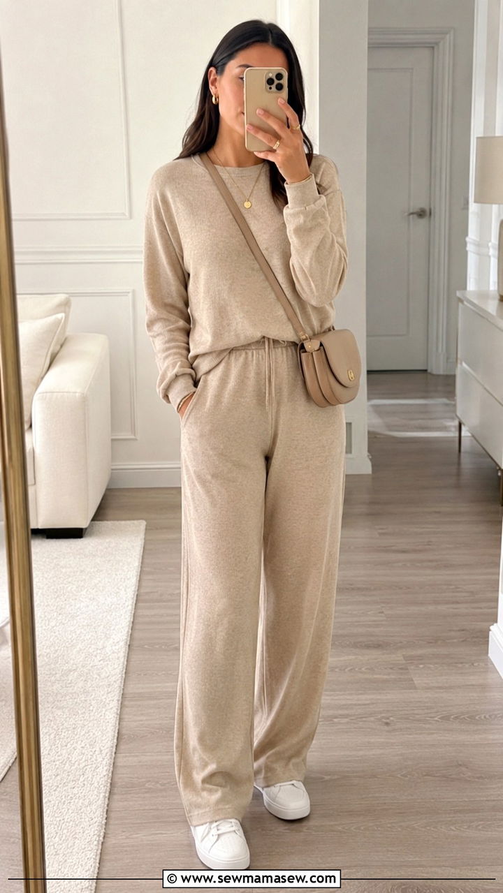 Modest co ord set with clean sneakers - 30 Modest wardrobe essentials 2026