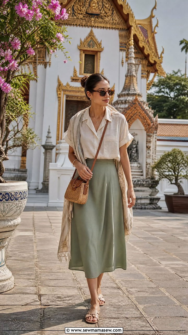 Modest outfit for Phuket temples - 25 Phuket vacation outfit ideas