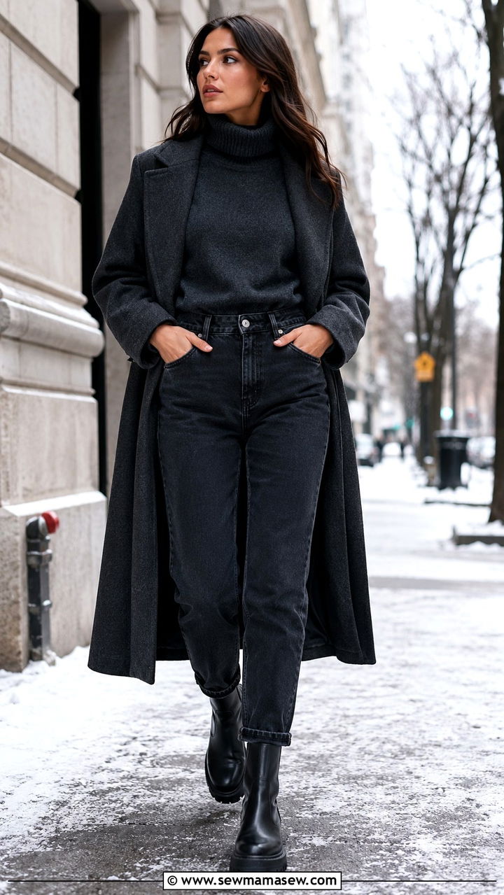 Mom Jeans With Lug Sole Boots Winter - 30 Mom jeans outfit ideas with boots