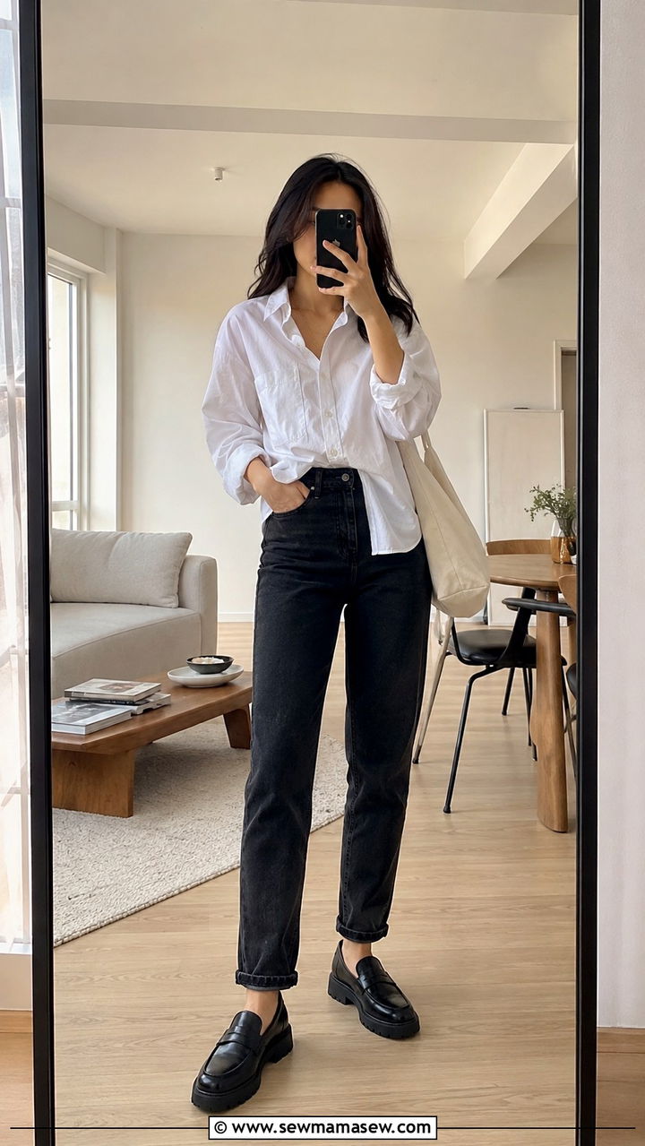Mom Jeans With Oversized Button Down Outfit - 30 Mom jeans outfit ideas with a button down