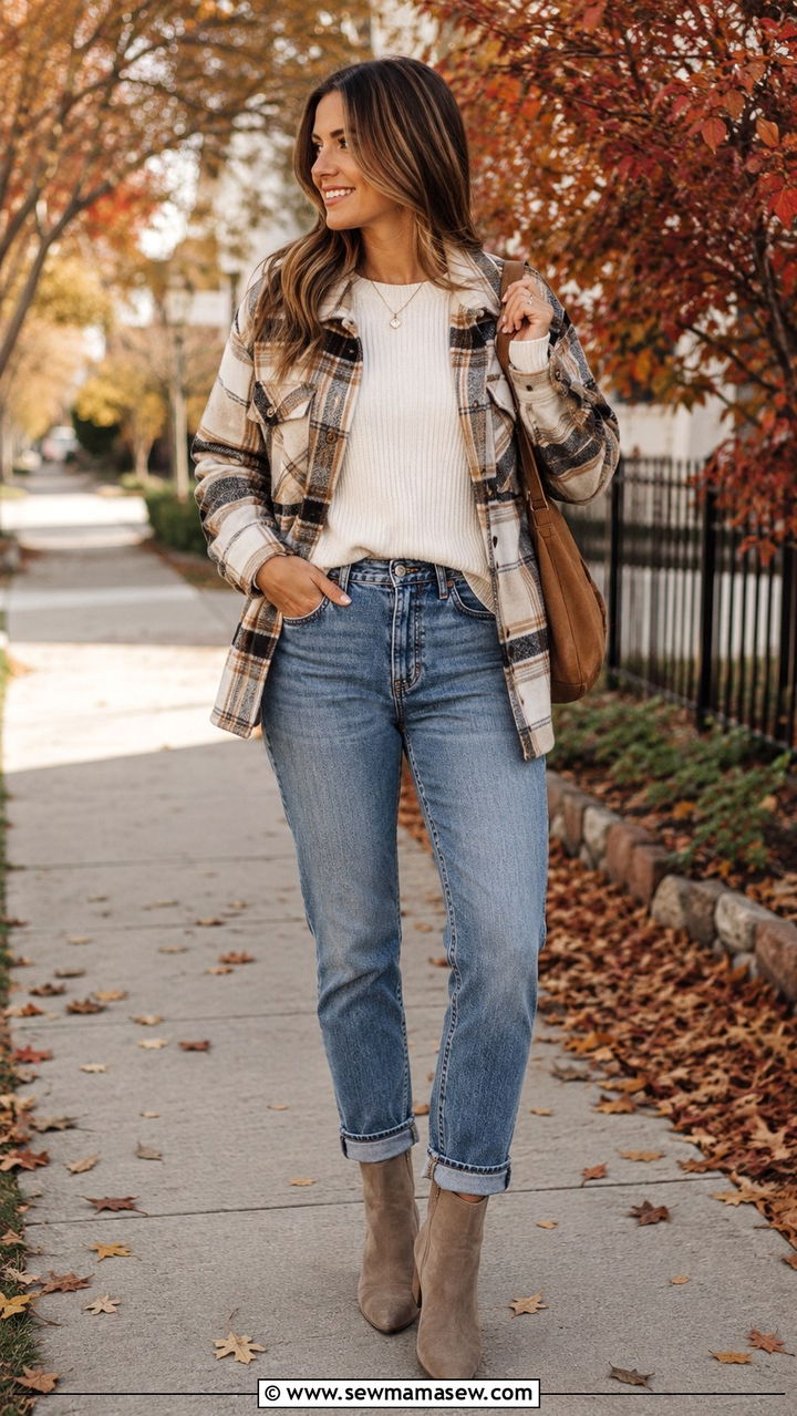 Mom Jeans With Suede Ankle Boots Fall Style - 30 Mom jeans outfit ideas with boots