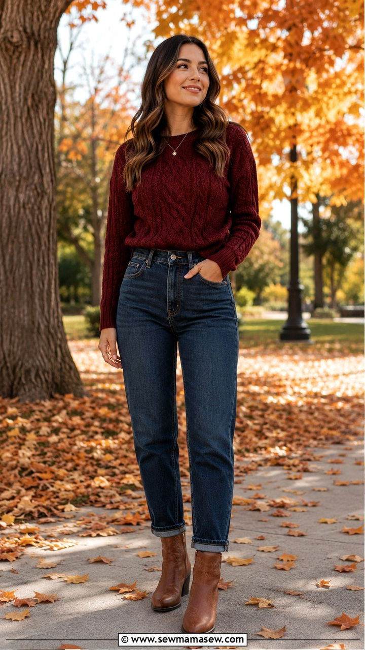 Mom Jeans With Western Booties Fall Look - 30 Mom jeans outfit ideas with boots
