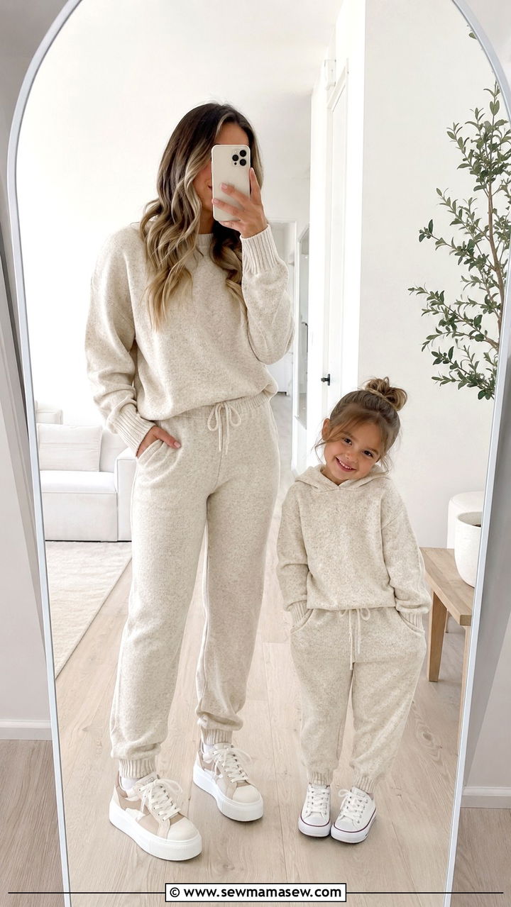 Mommy and Me Knit Lounge Matching Set - 30 Spring mommy and me outfits