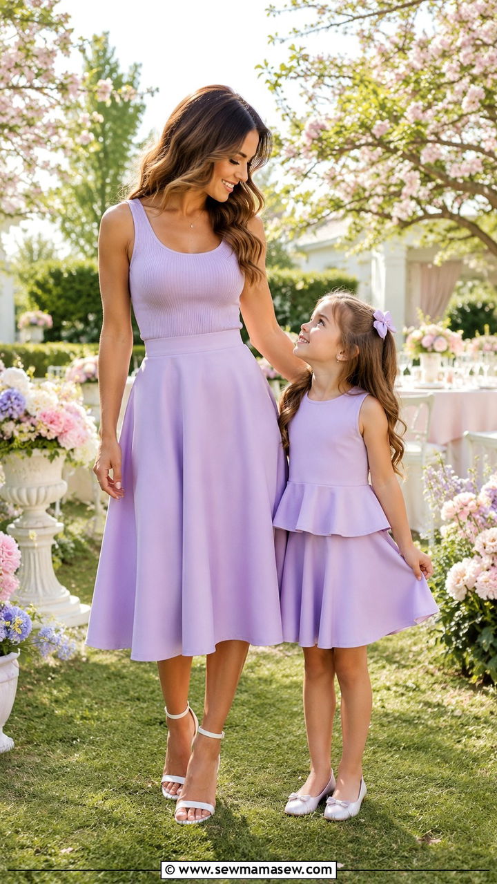 Mommy and Me Matching Skirt and Top Set - 30 Spring mommy and me outfits