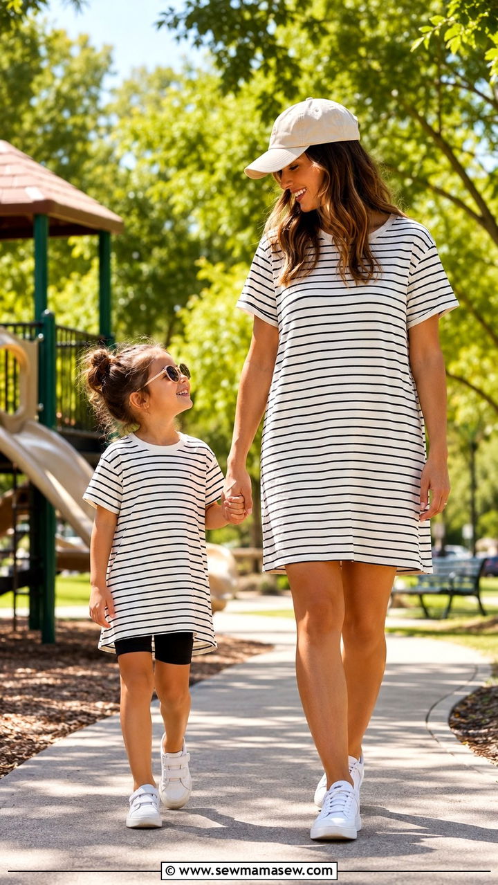 Mommy and Me T Shirt Dress Outfit - 30 Spring mommy and me outfits
