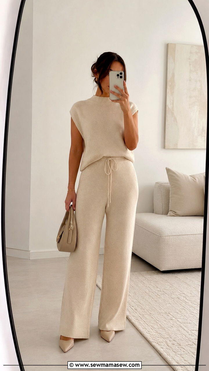Monochromatic Beige Co Ord Set - 30 Petite aesthetic outfit ideas