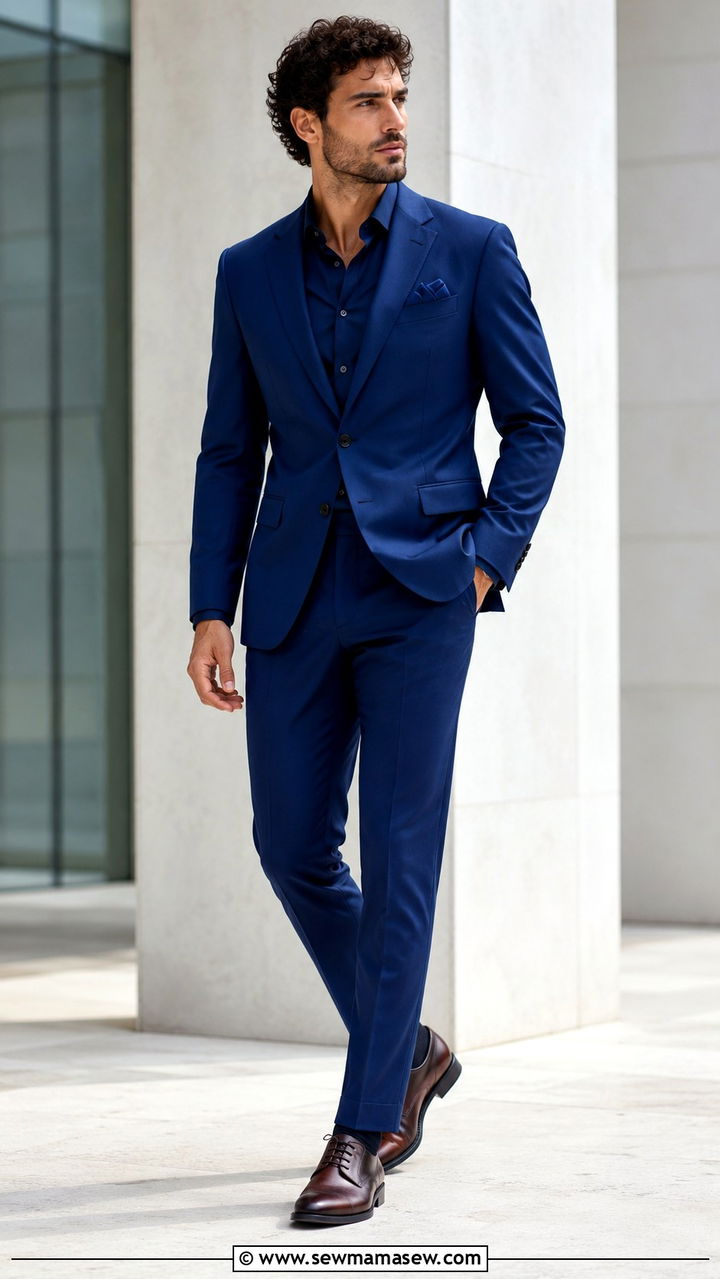 Monochromatic Blue Suit - 20 Quiet luxury outfit ideas Succession Kendall