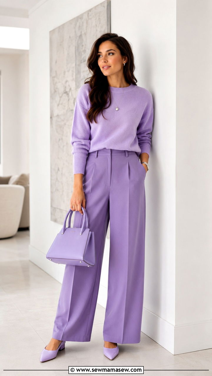 Monochromatic Lavender Outfit - 30 Spring lavender outfit ideas