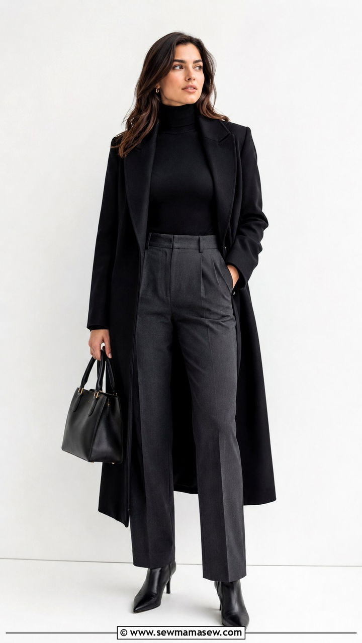 Monochromatic Work Outfit Pear Shape Winter - 25 Outfit ideas for pear shape for work