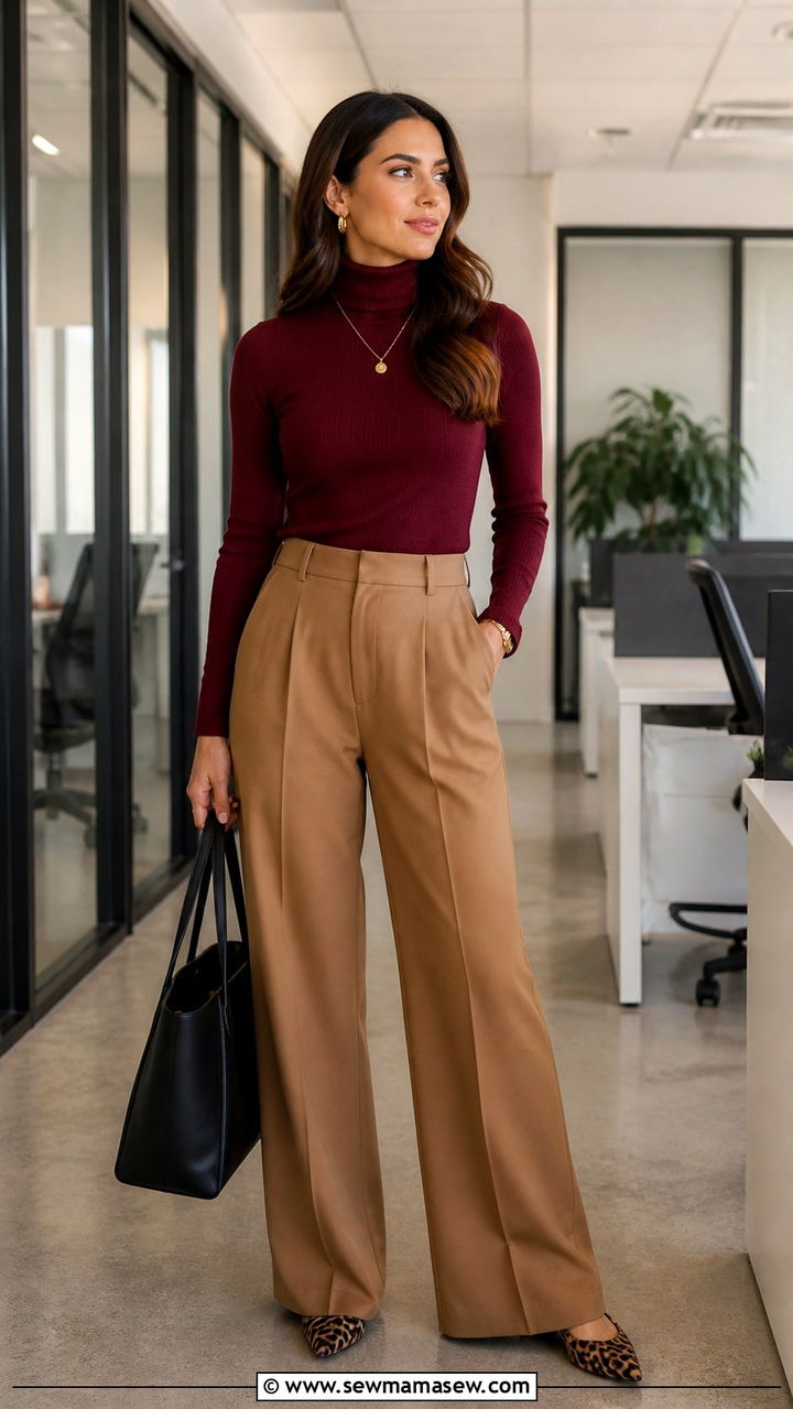 Monochrome Beige Blazer and Matching Trousers - 40 business casual outfits