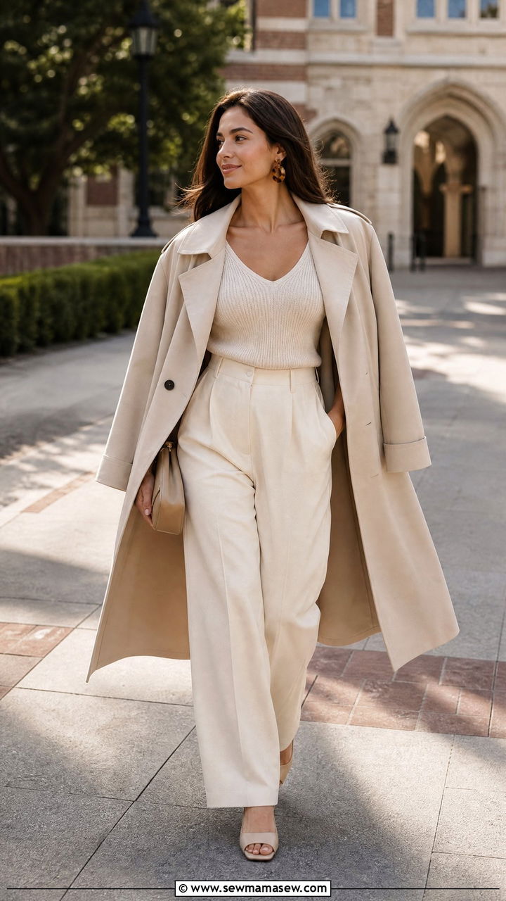 Monochrome Beige Ensemble Graduation Outfit - 25 graduation outfits Pinterest