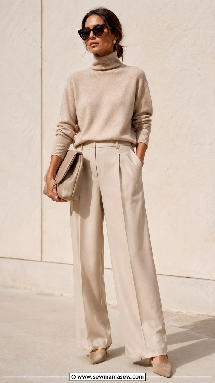 Monochrome Beige Outfit - 30 Pinterest outfits ideas