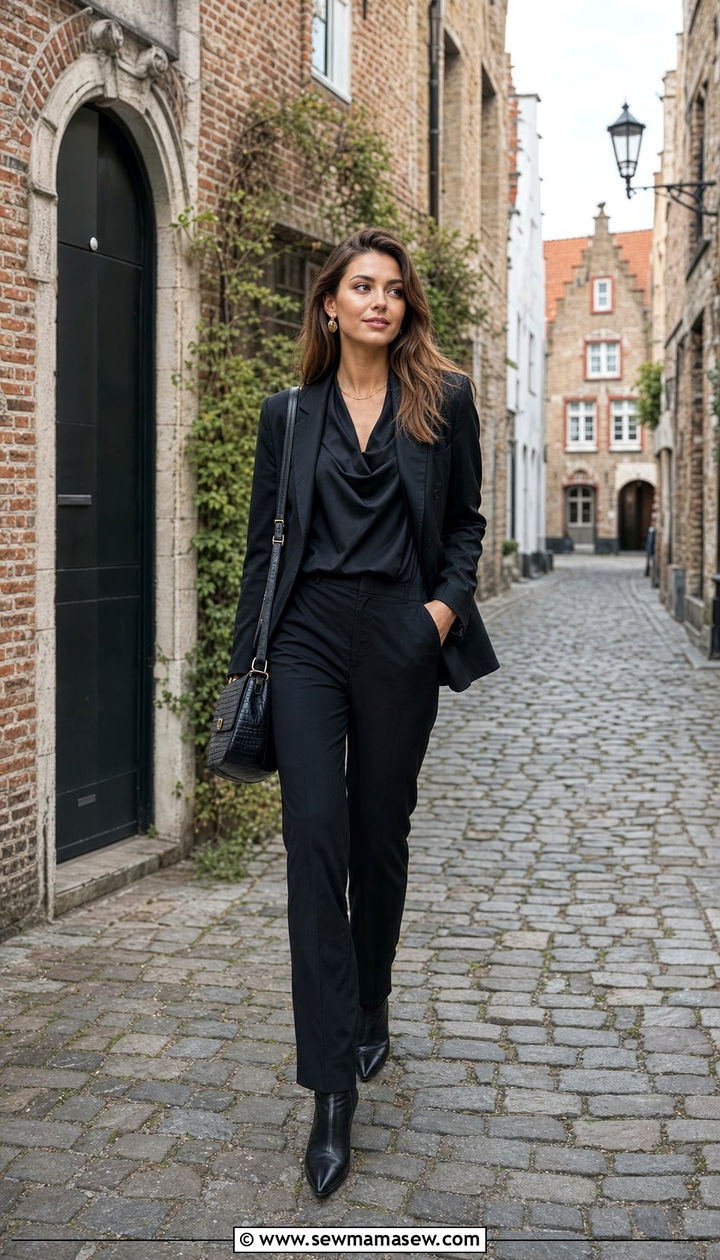 Monochrome Black Outfit Bruges Versatile - 35 Bruges outfit ideas