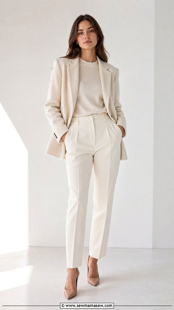 Monochrome Blazer Outfit For Office - 25 How to style a blazer for work