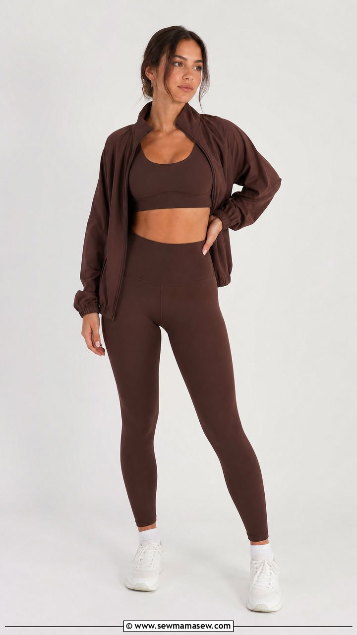 Monochrome Brown Pilates Outfit - 30 Mat Pilates outfit ideas