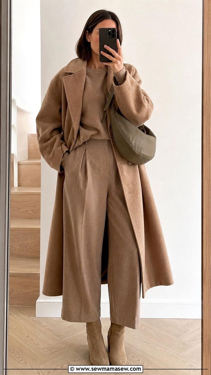 Monochrome Camel Outfit Lemaire - 20 Quiet luxury outfit ideas Lemaire style