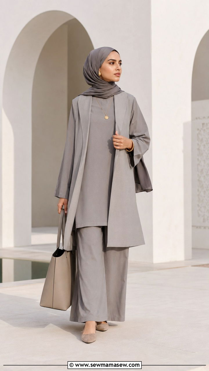 Monochrome CoOrd Set - 25 Ramadan matching set outfit ideas