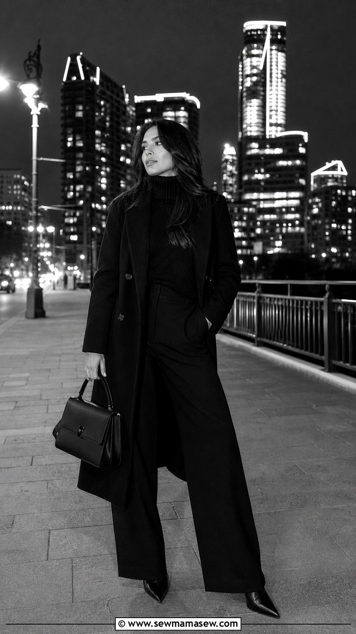 Monochrome Look Austin Winter Night - 40 What to wear in Austin