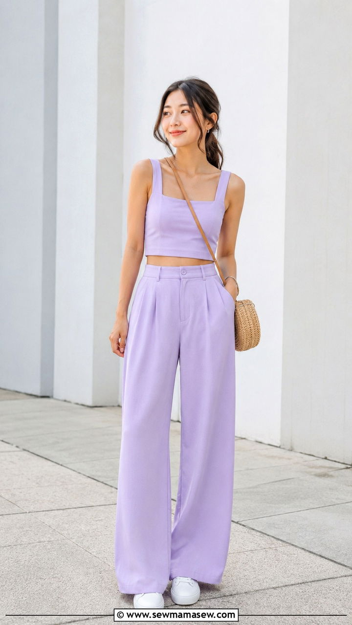Monochrome Matching Set Summer Outfit - 25 Petite summer capsule wardrobe