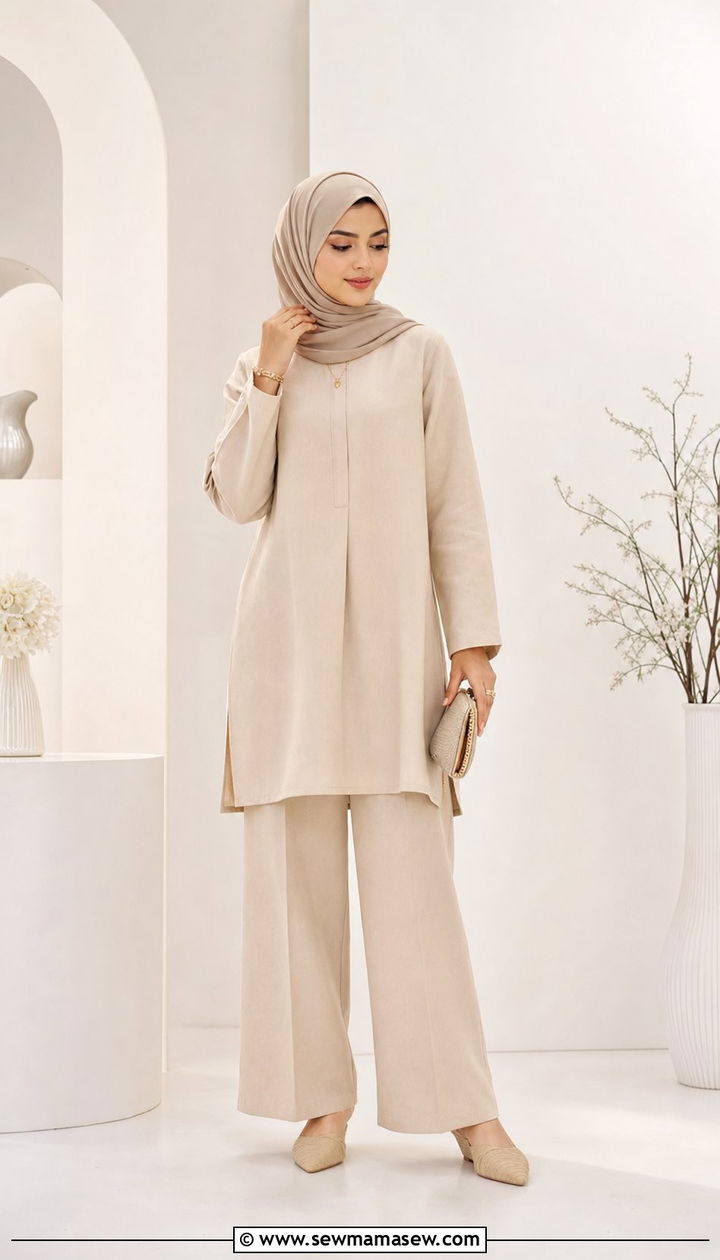 Monochrome Modest Co Ord Set - 25 Eid matching set outfit ideas