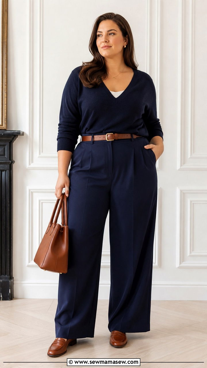 Monochrome Navy Outfit Plus Size Old Money - 30 Old money outfit ideas plus size