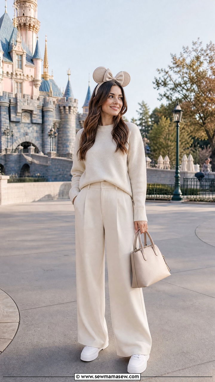 Monochrome Neutral Disney Outfit - 40 What to wear in Disneyland