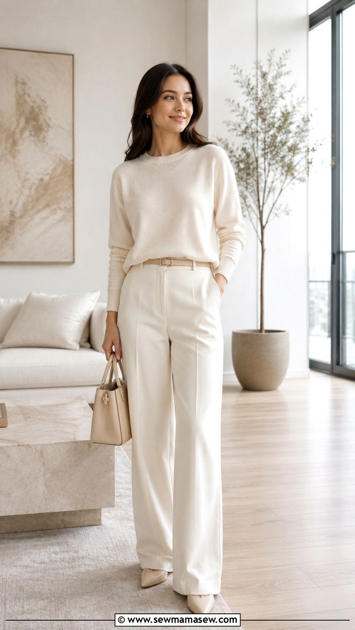 Monochrome Neutral Set - 30 transitional petite outfit ideas