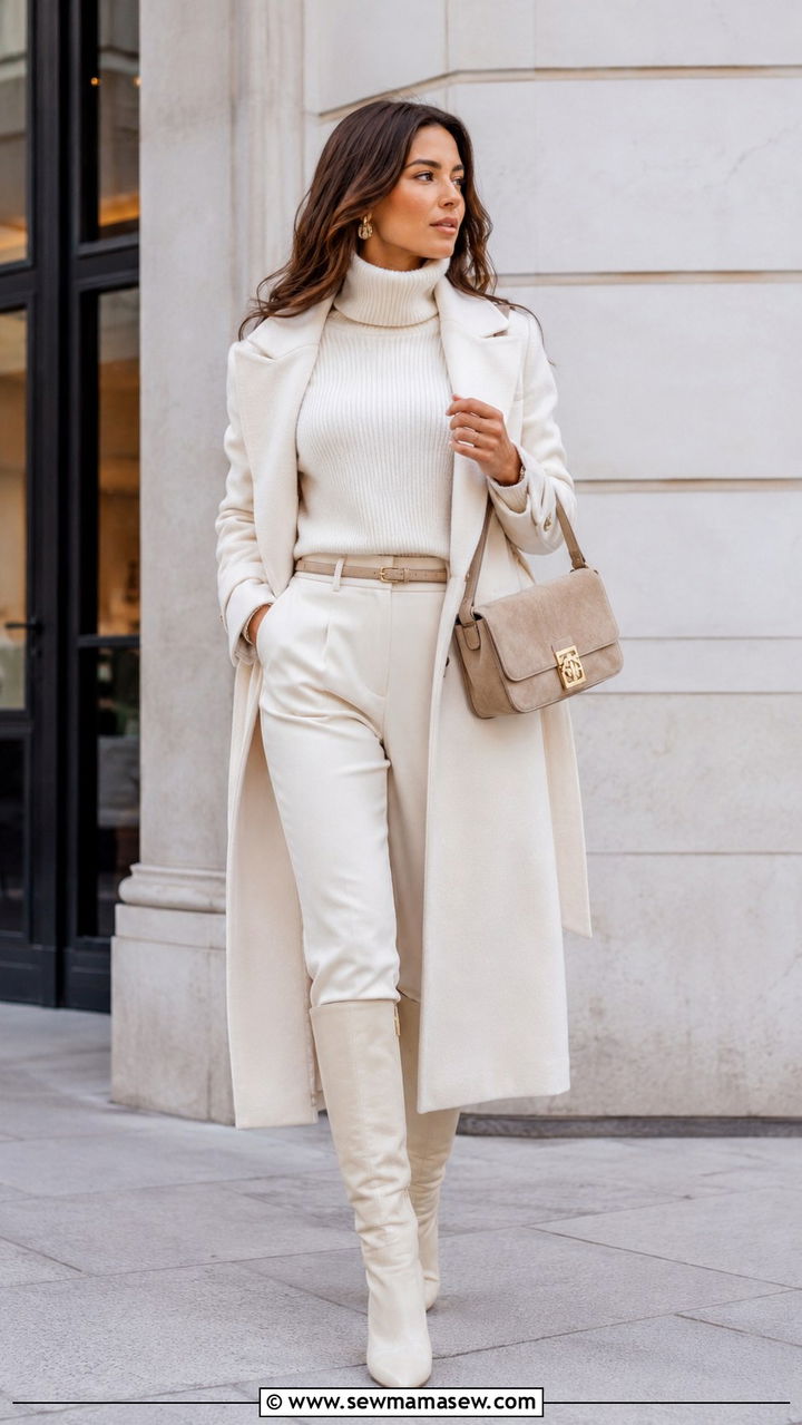 Monochrome Outfit With Riding Boots - 30 How to style riding boots