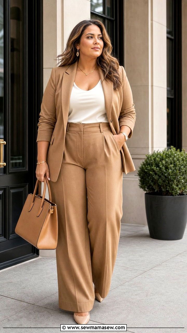 Monochrome Suit Set - 35 Business casual outfits plus size