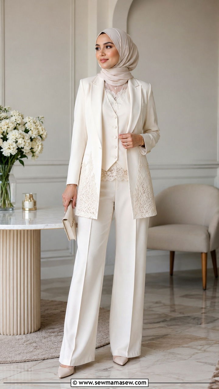 Monochrome Suit With Minimal Accessories - 20 Modest outfit ideas for Pakistan