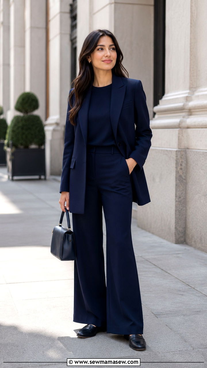 Monochrome Trouser Suit - 20 Modest outfit ideas for doctor