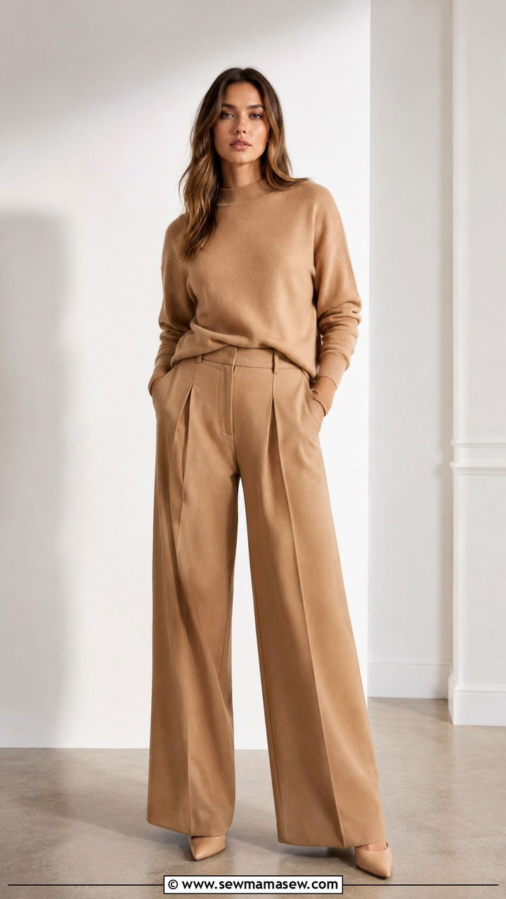 Monochrome Wide Leg Trousers With Heels - 25 Wide leg trousers outfit ideas with heels