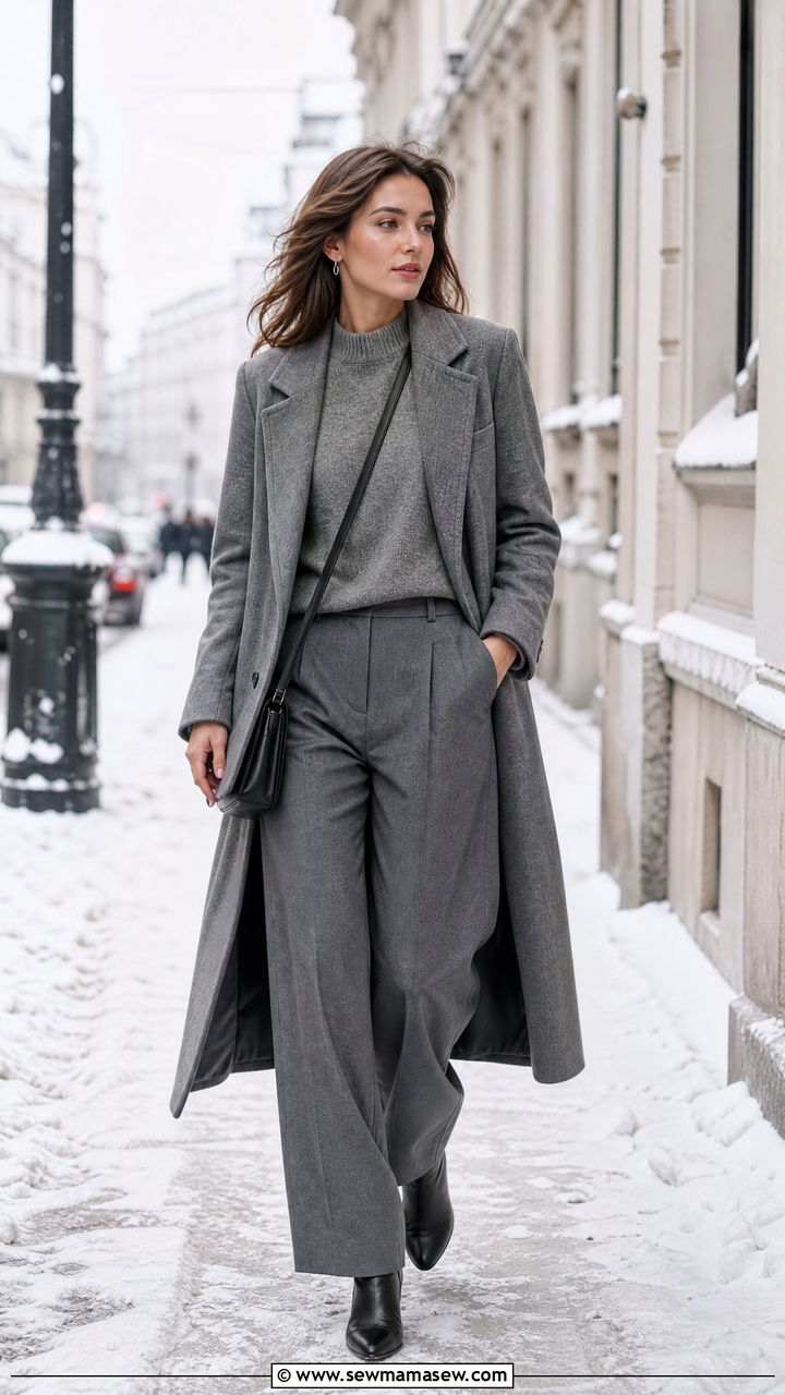 Monochrome Winter Outfit Europe - 30 Europe travel outfits ideas