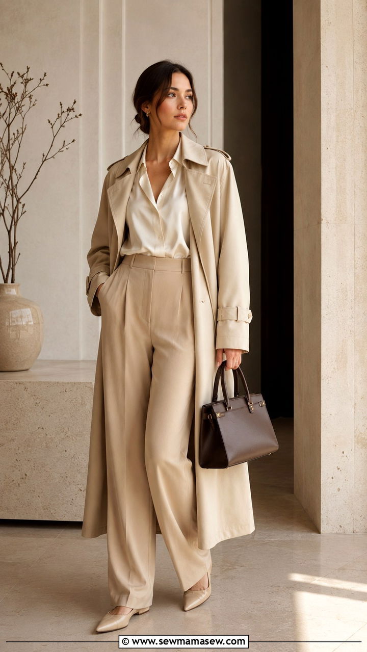 Monochrome beige outfit head to toe - 25 Trendy spring outfit ideas 2026