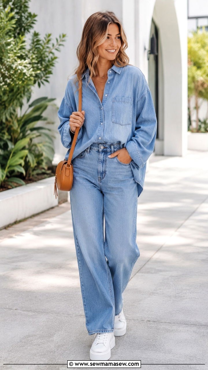 Monochrome blue zoo outfit - 25 Zoo outfit ideas