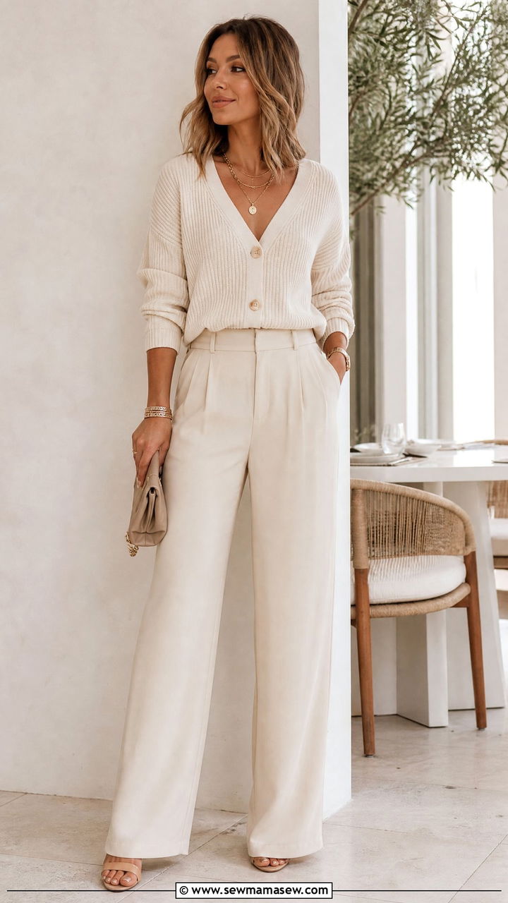 Monochrome cardigan outfit - 25 chic cardigan outfit ideas