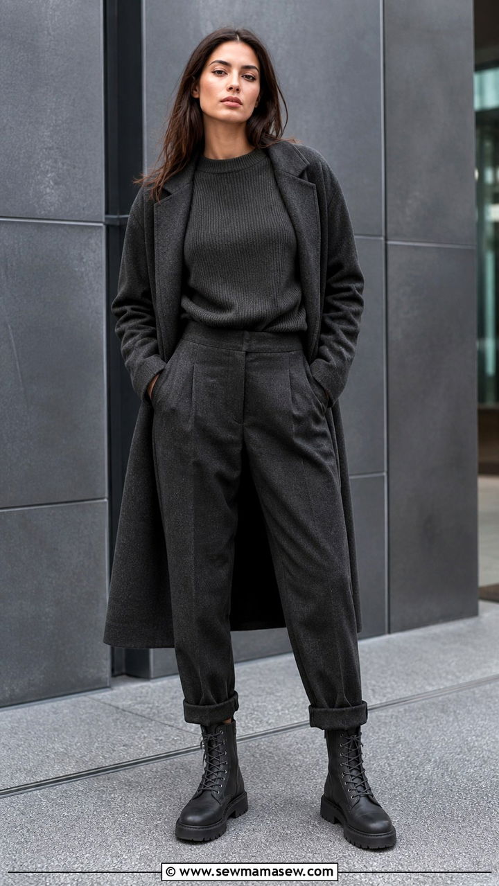 Monochrome combat boots outfit - 40 Combat boots outfit ideas