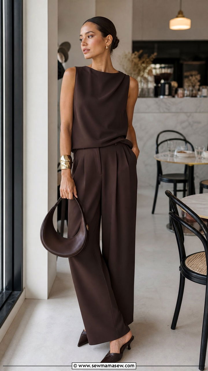 Monochrome coord set for brunch - 30 Coord set outfit ideas for brunch