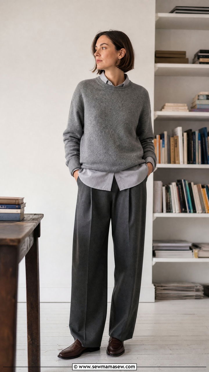 Monochrome grey librarian outfit - 25 librarian core outfits to copy
