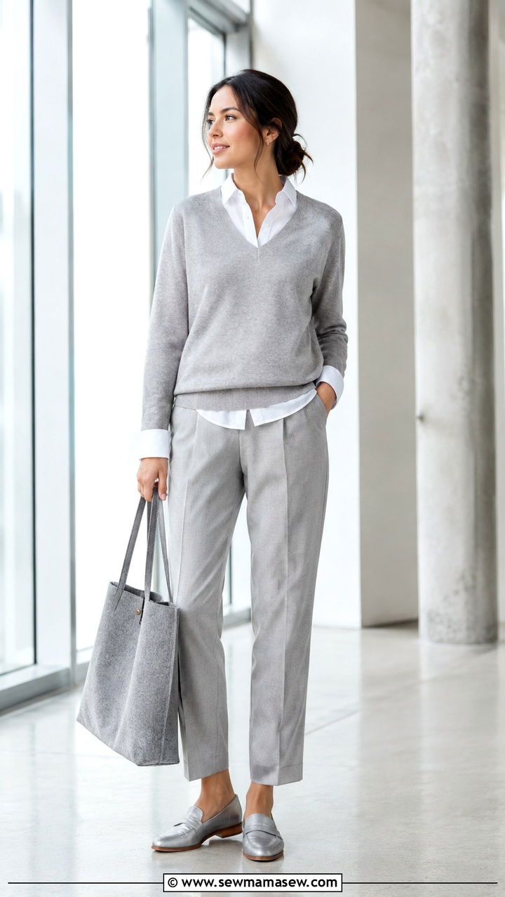 Monochrome grey outfit for presentations - 25 Presentation outfit ideas