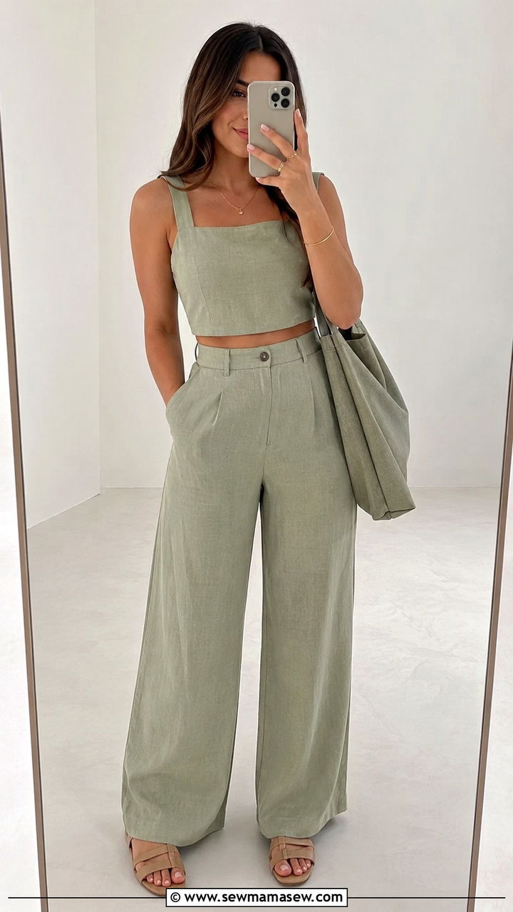 Monochrome matching set outfit - 20 Spring outfits for short legs