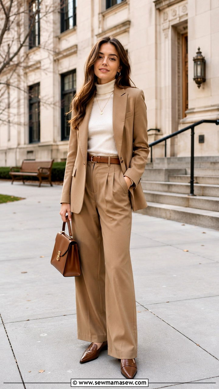 Monochrome preppy layered outfit - 30 Preppy college outfit ideas