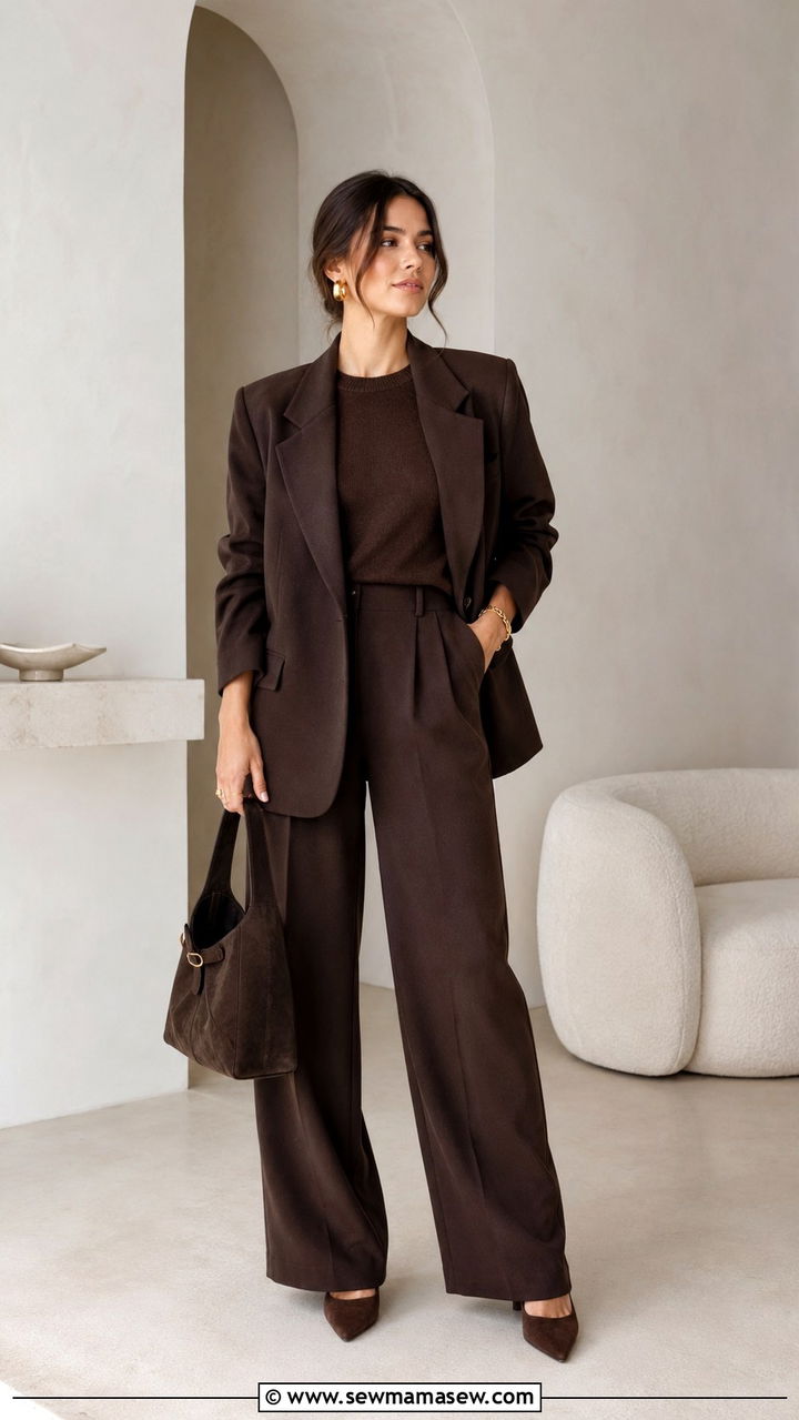 Monochrome suit outfit women - 30 Wall Street outfit ideas