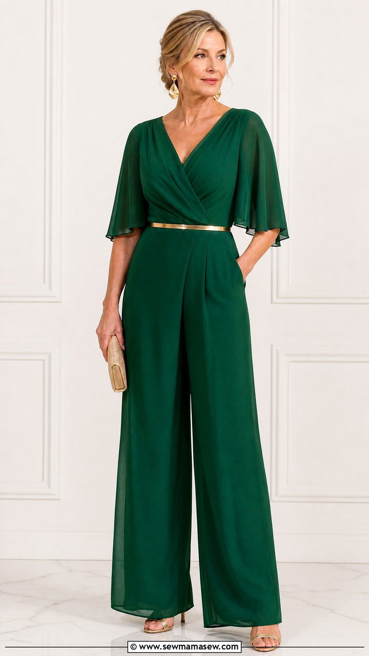 Mother of the groom wide leg jumpsuit - 25 Wedding guest outfit ideas for mom of the groom