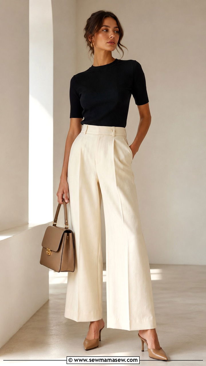 Mules With Wide Leg Trousers Outfit - 30 How to style mules