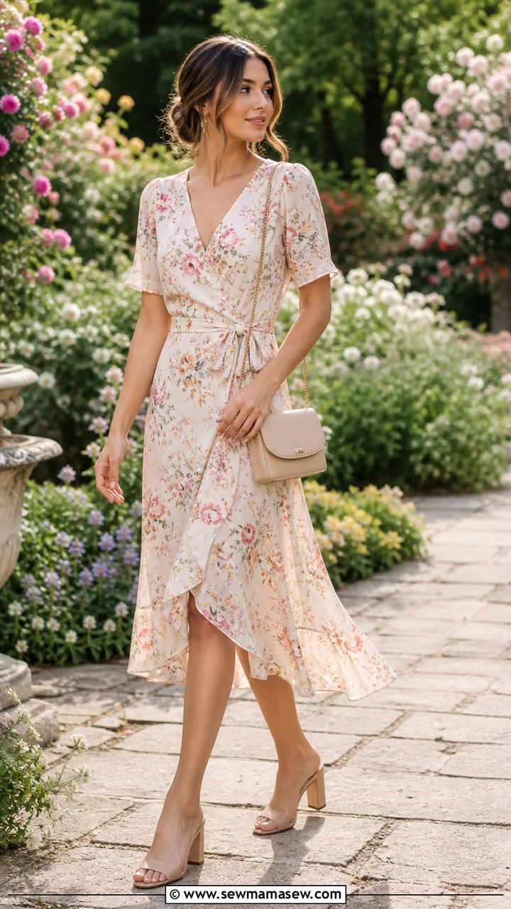 Mules with floral dress outfit - 40 Mules outfit ideas